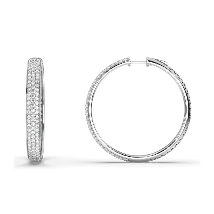 Kongo Hoops Diamond Earrings 2.75 carat