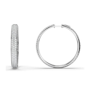 Kongo Hoops 40 mm - Komo Diamonds #color_white-gold