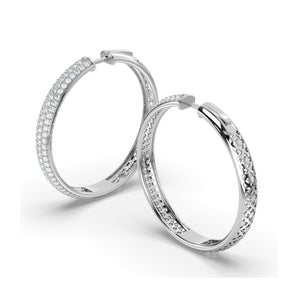 Kongo Hoops 40 mm - Komo Diamonds #color_white-gold