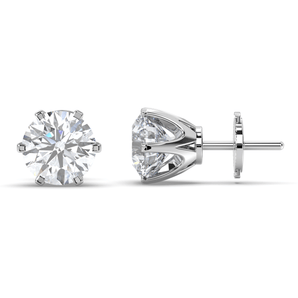 Grace Round Diamond Studs - Komo Diamonds #color_white-gold