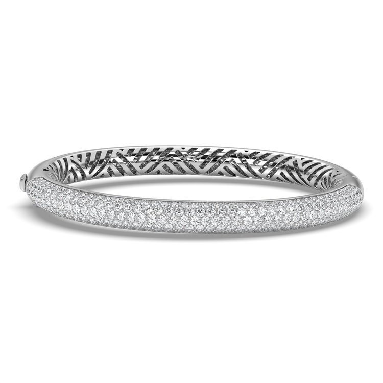 Zebra Diamond Bangle Bracelet