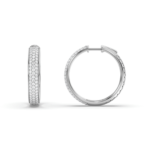 Kongo Hoops 30 mm - Komo Diamonds #color_white-gold