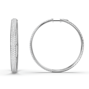 Kongo Hoops 50 mm - Komo Diamonds #color_white-gold