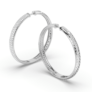 Kongo Hoops 50 mm - Komo Diamonds #color_white-gold