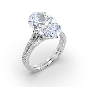 Firenze Oval Diamond Ring - Komo Diamonds #color_white-gold