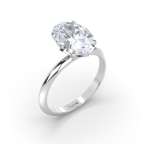 Knife Sharp Oval Diamond Ring - Komo Diamonds #color_white-gold