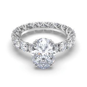 Eternity Claw Oval Diamond Ring - Komo Diamonds #color_white-gold