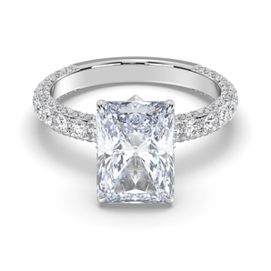 Refined Sharp Radiant Diamond Ring - Komo Diamonds #color_white-gold