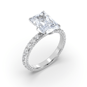 Refined Sharp Radiant Diamond Ring - Komo Diamonds #color_white-gold