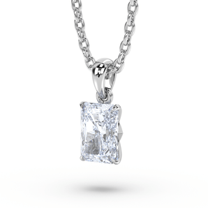 Radiant Diamond Sharp Pendant - Komo Diamonds #color_white-gold