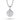 Round Diamond Double Halo Pendant - Komo Diamonds #color_white-gold