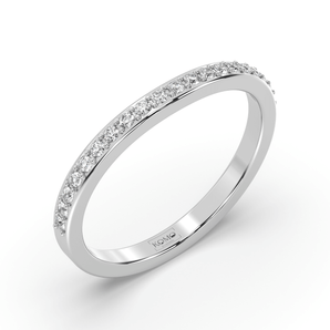 Solo Wedding Diamond Ring - Komo Diamonds  #color_white-gold