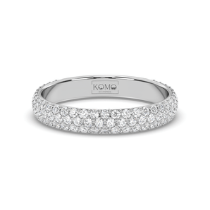 Gentle Wedding Diamond Ring - Komo Diamonds #color_white-gold