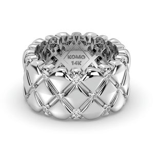 Colosseum Diamond Cocktail Ring - Komo Diamonds #color_white-gold