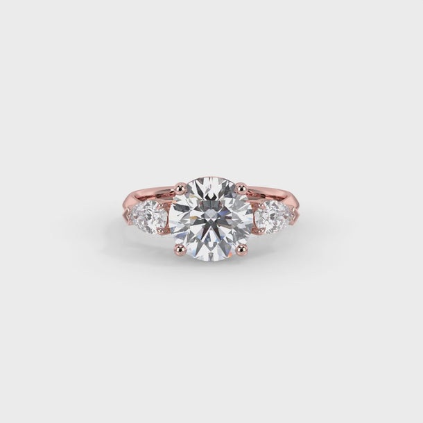 Lab Grown Diamond Engagement Ring "Iris" #color_rose-gold